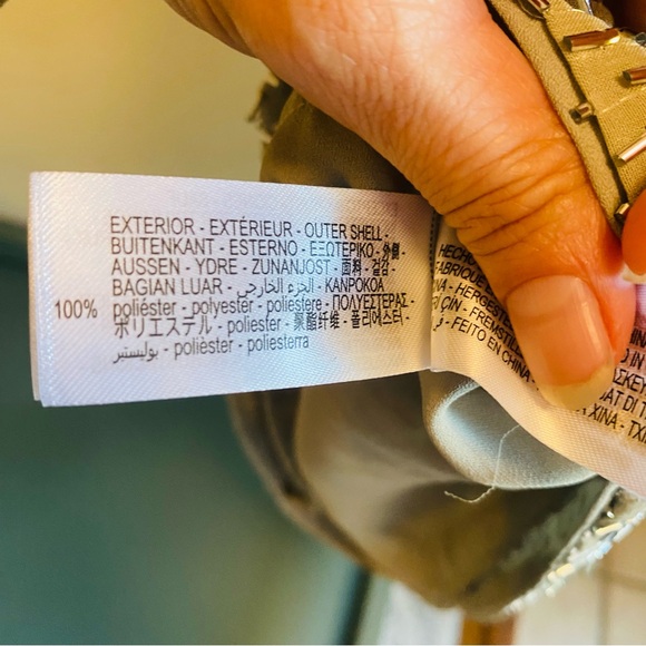 Zara NWT Silver Beaded Mini Dress - Picture 11 of 11